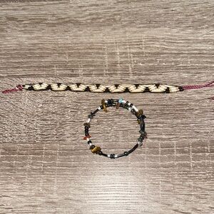 Bracelets adjustable set of two 7.5 inches handmade Bracelet